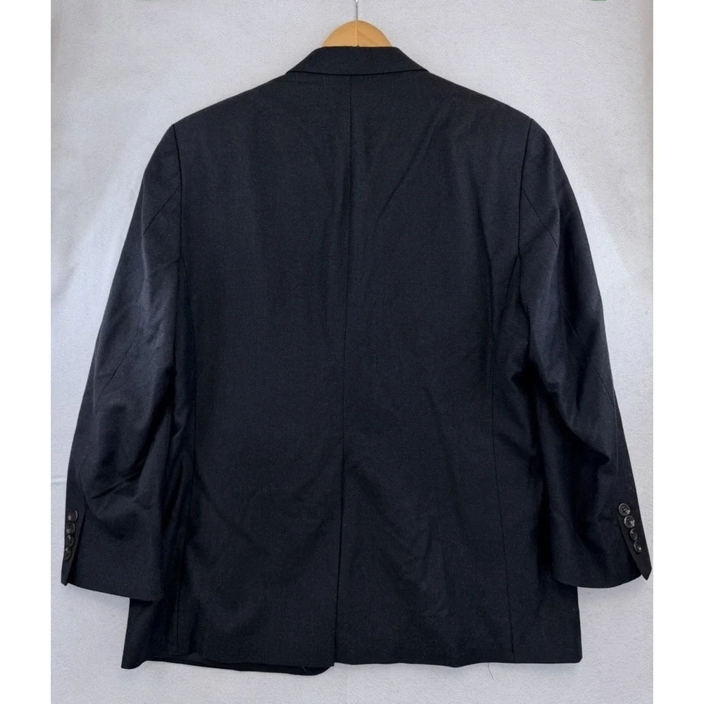 Lauren Ralph Lauren Men's Dark Gray Blazer‎ Vintage 100% Wool 42S Made In Canada